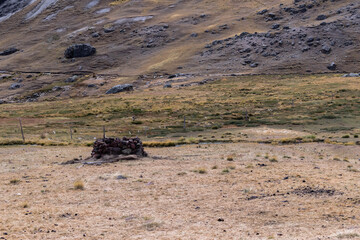 in the middle of the Andean mountains