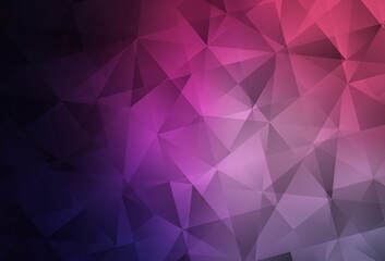 Dark Purple, Pink vector abstract polygonal template.