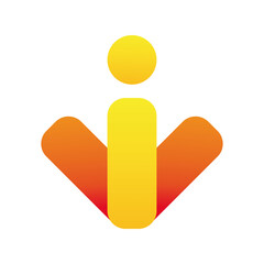 letter i company logo colorful design icon