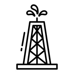 Gas Flare stack Concept, Petroleum Refineries Vector Icon Design, Arab culture and traditions Symbol on white background, Islamic and Muslim practices Sign,