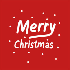 Merry Christmas and Happy New Year 2021. Vector illustration with handwritten text in red and white. Suitable for social media posts, instagram, mobile apps,  marketing materials.
