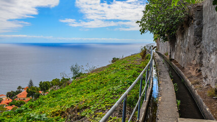 Fototapeta premium Levada in Funchal on the Atlantic coast.