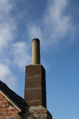 old chimney on a roof