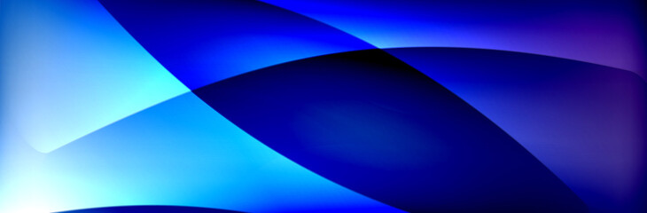 Fluid gradient neon color waves, vector abstract background