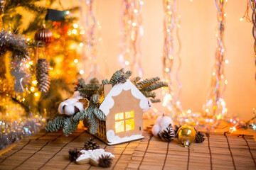 Christmas decoration with house