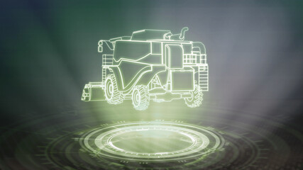 cg industrial 3D illustration, dna molecule renders in center