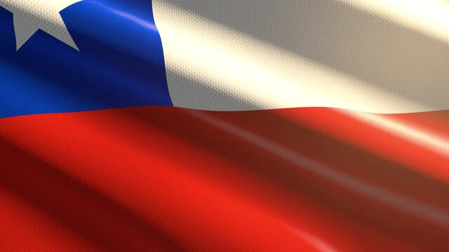 Chile shiny flag - loop animation