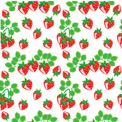 seamless pattern with strawberries