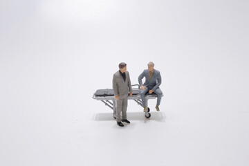 the Insurance agent services, the mini of business men meeting