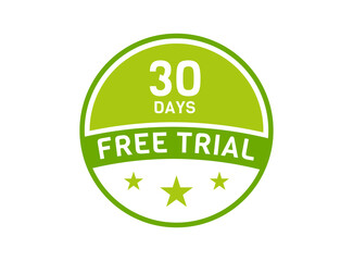 30 days free trial. 30 day Free trial badges