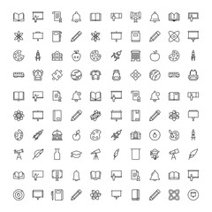 Education icon set.