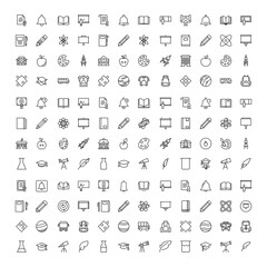 Education icon set.