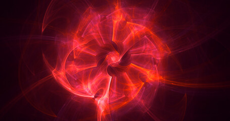 3D rendering abstract round light background