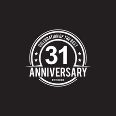 Fototapeta premium 31th year anniversary logo design template