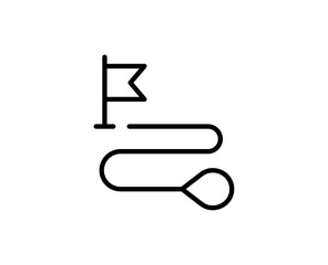 Route line icon