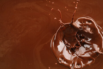 Splash of hot chocolate, top view
