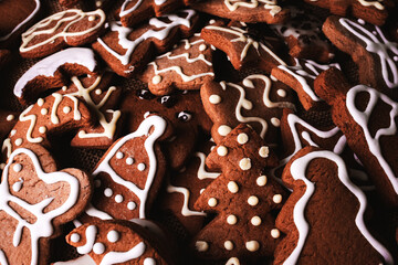 Gingerbread cookies, Christmas holiday food
