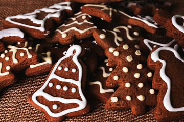 Gingerbread cookies, Christmas holiday food
