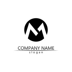 M Letter Logo Template