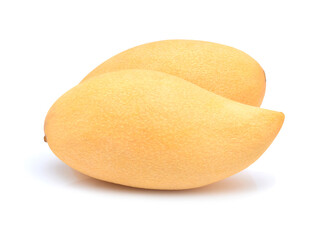 Ripe mango Yellow fruit isolate on white background.
