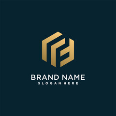 Golden letter logo for company or person with initial F, creative, editable, Premium Vector part 10