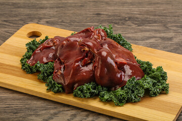 Raw chicken liver for cooking