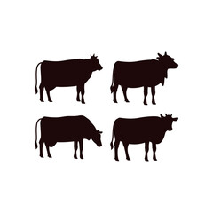 Cow icon design template vector isolated illustration