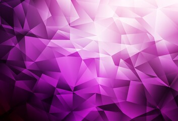 Light Pink vector shining triangular layout.
