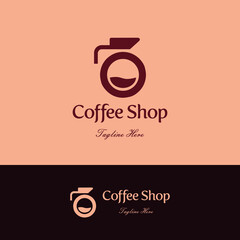 Initial letter O for Coffee shop and store logo concept with fluid icon and teapot