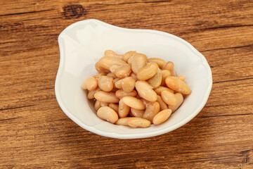 White beans kidney in the bowl