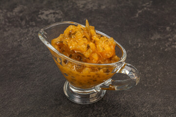 Relish sauce with cucumbers and mustard