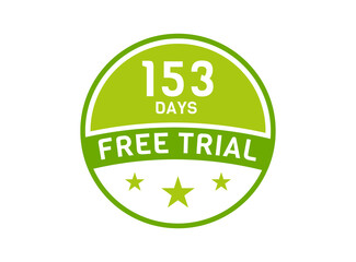 153 days free trial. 153 day Free trial badges