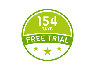 154 days free trial. 154 day Free trial badges