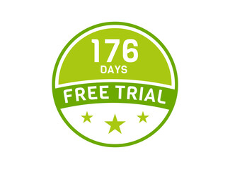 176 days free trial. 176 day Free trial badges