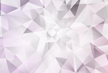 Obraz premium Light Purple vector gradient triangles texture.
