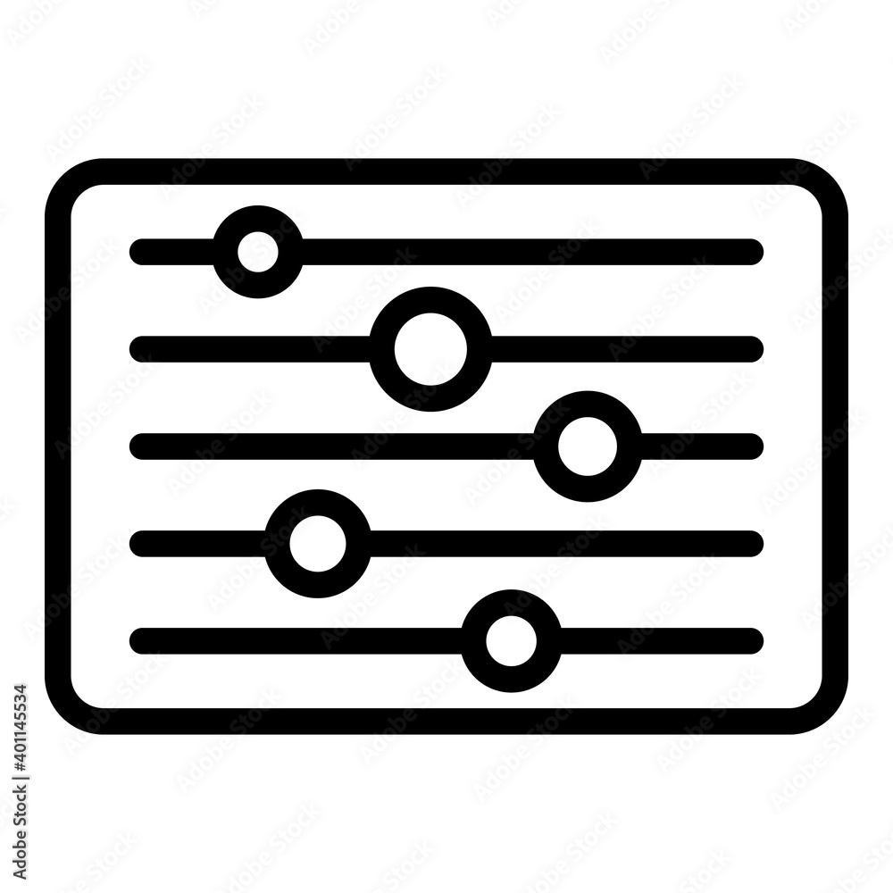 Poster device control buttons icon. outline device control buttons vector icon for web design isolated on w