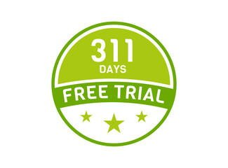311 days free trial. 311 day Free trial badges