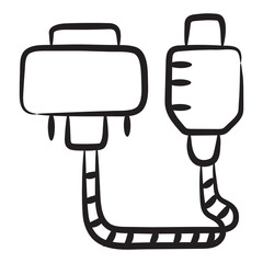 
An icon design of vga cable, editable vector 
