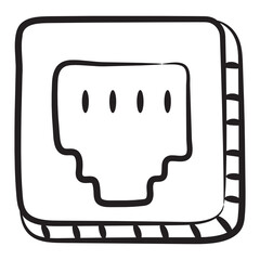 
Modern style icon of computer port, editable vector 
