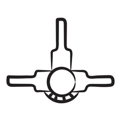
Editable doodle design of t pipe icon
