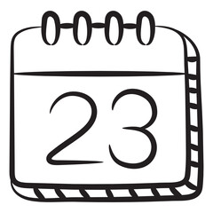 
Calendar date in editable doodle 
