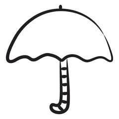 
Outdoor garden umbrella vector, editable icon 
