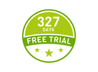 327 days free trial. 327 day Free trial badges