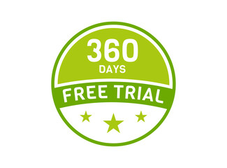 360 days free trial. 360 day Free trial badges