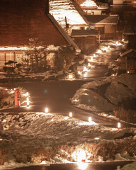 京都府 美山かやぶきの里 雪灯廊 ライトアップ