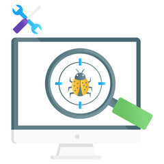 
A gradient concept icon of big fixing in editable style 
