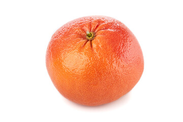 Mandarin tangerine isolated on the white background, macro close up