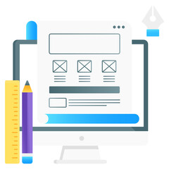 
Conceptual gradient vector of website blueprint 
