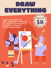 Vector poster of Draw Everything concept