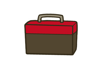Illustration of a toolbox. Vector illustration on white background.